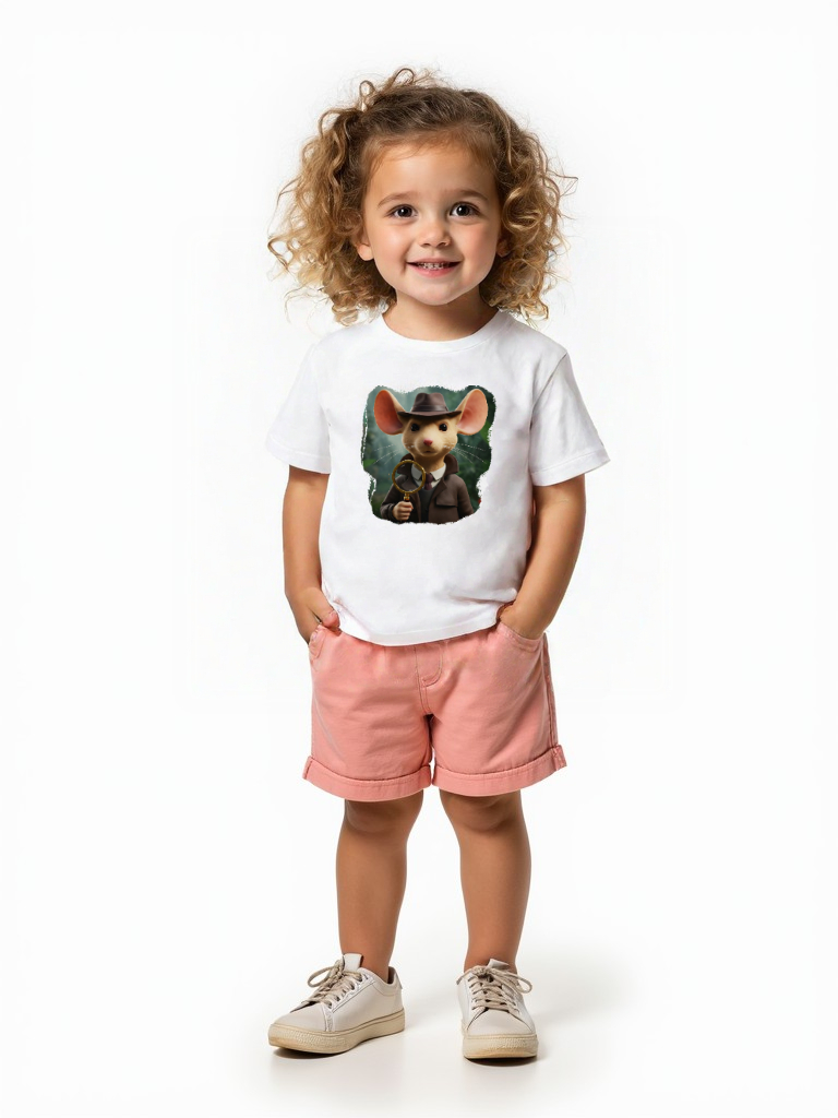 Koszulka Mysz Patrycja - Detektywem z Audiobajek (Biała) - obrazek 4